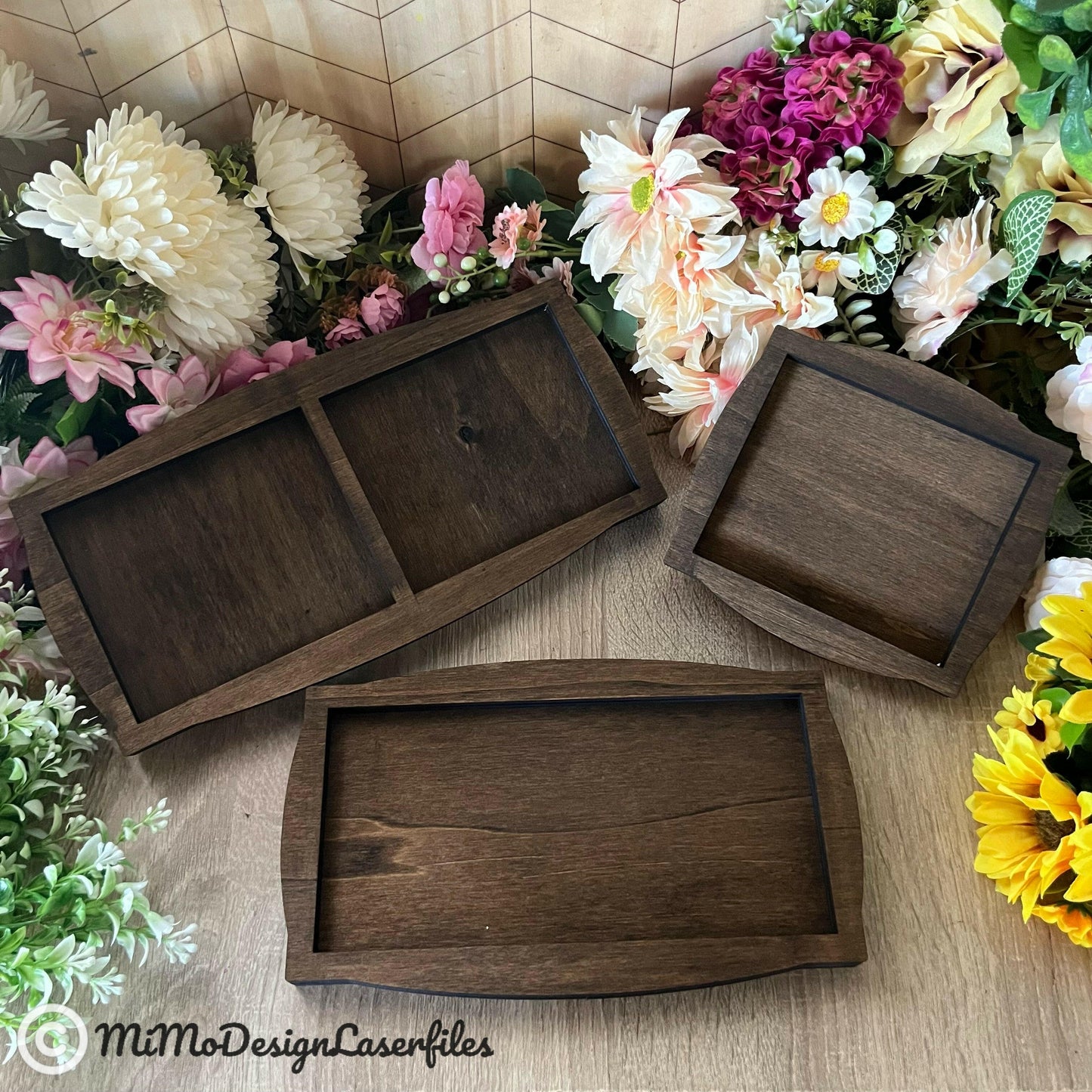 BASIC Interchangeable Decor Trays for the long & square Basket and Box add ons, 3 sizes