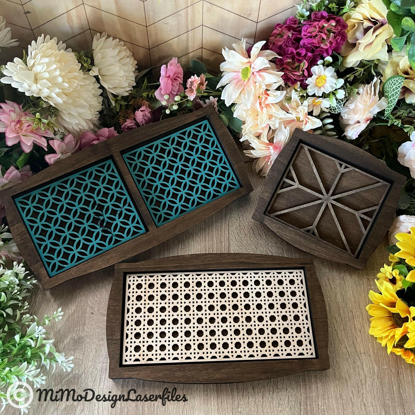 BASIC Interchangeable Decor Trays for the long & square Basket and Box add ons, 3 sizes