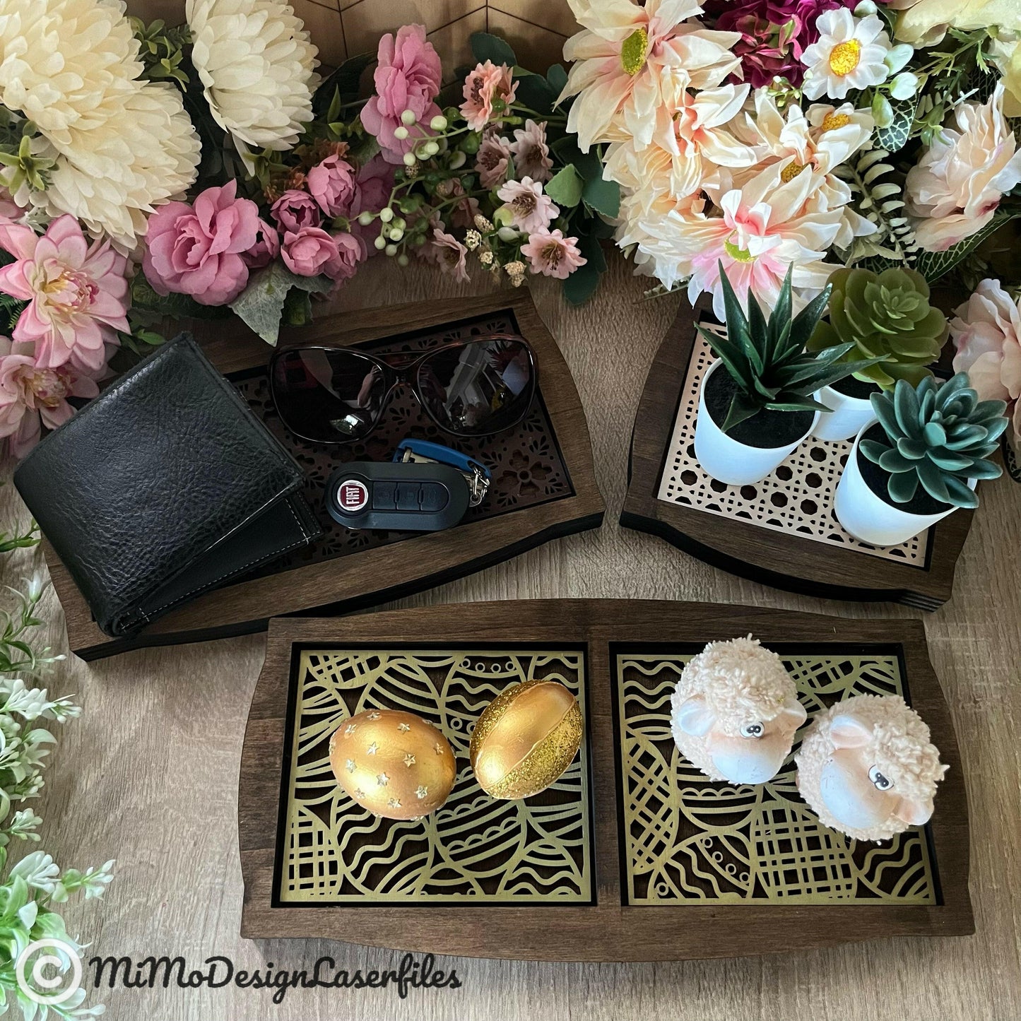 BASIC Interchangeable Decor Trays for the long & square Basket and Box add ons, 3 sizes