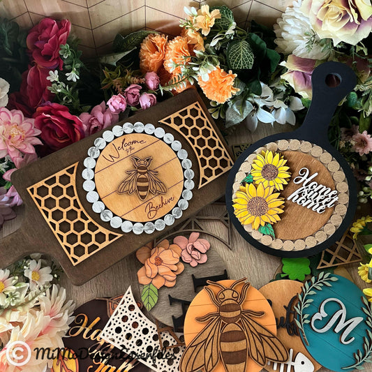 BASIC Interchangeable Beaded Cutting Boards, Round and Square for add ons.