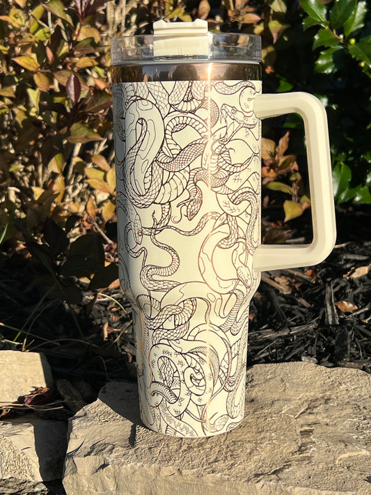 Snakes Snakes and More Snakes Laser Engraved Full Wrap Design for 40oz Tumbler, Digital Download,  Seamless Design, SVG For Laser Rotary