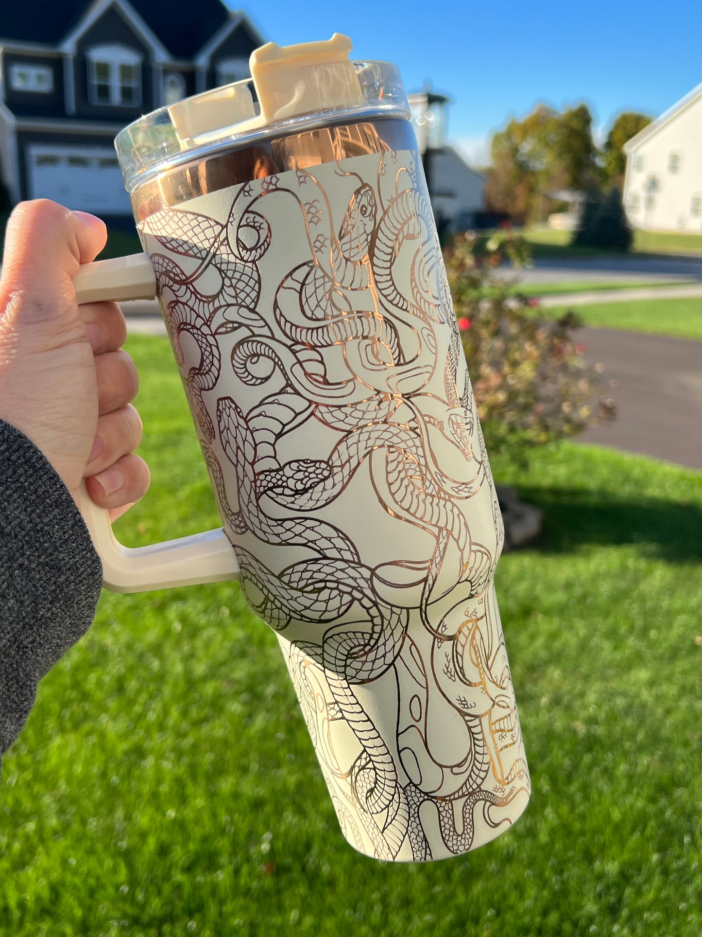 Snakes Snakes and More Snakes Laser Engraved Full Wrap Design for 40oz Tumbler, Digital Download,  Seamless Design, SVG For Laser Rotary