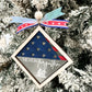 Beautiful Patriotic Acrylic Folded Flag Honor and Memorial Ornament - Charm Laser Cut Digital File | 3 Different Designs Included | Military Family