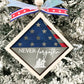 Beautiful Patriotic Acrylic Folded Flag Honor and Memorial Ornament - Charm Laser Cut Digital File | 3 Different Designs Included | Military Family