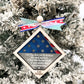 Beautiful Patriotic Acrylic Folded Flag Honor and Memorial Ornament - Charm Laser Cut Digital File | 3 Different Designs Included | Military Family