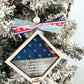 Beautiful Patriotic Acrylic Folded Flag Honor and Memorial Ornament - Charm Laser Cut Digital File | 3 Different Designs Included | Military Family