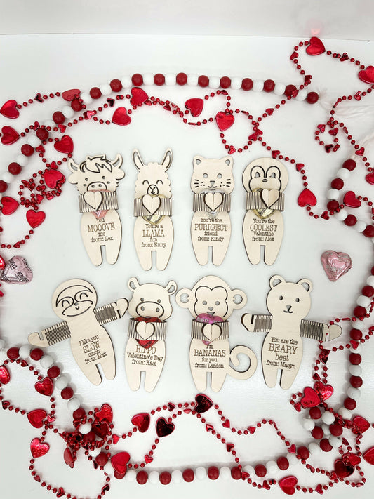 Laser Files AnimalsLaser Files AnimalsCute Animal Candy Holder Hugging Valentine Cards Laser Cut File | Sloth, Cat, Bear, Hippo, Penguin, Highland Cow, Monkey, Llama Valentines | Custom Living Hinge Valentines