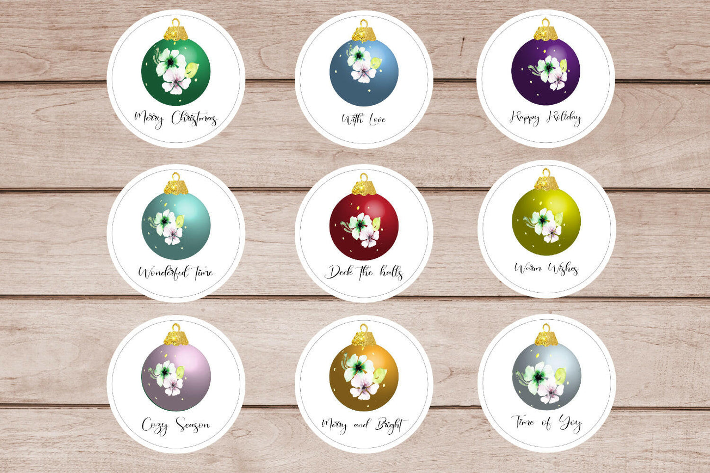 Ornament Stickers Bundle 9 Designs Printable