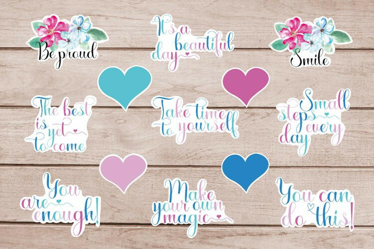 Inspirational and Motivational Stickers Bundle