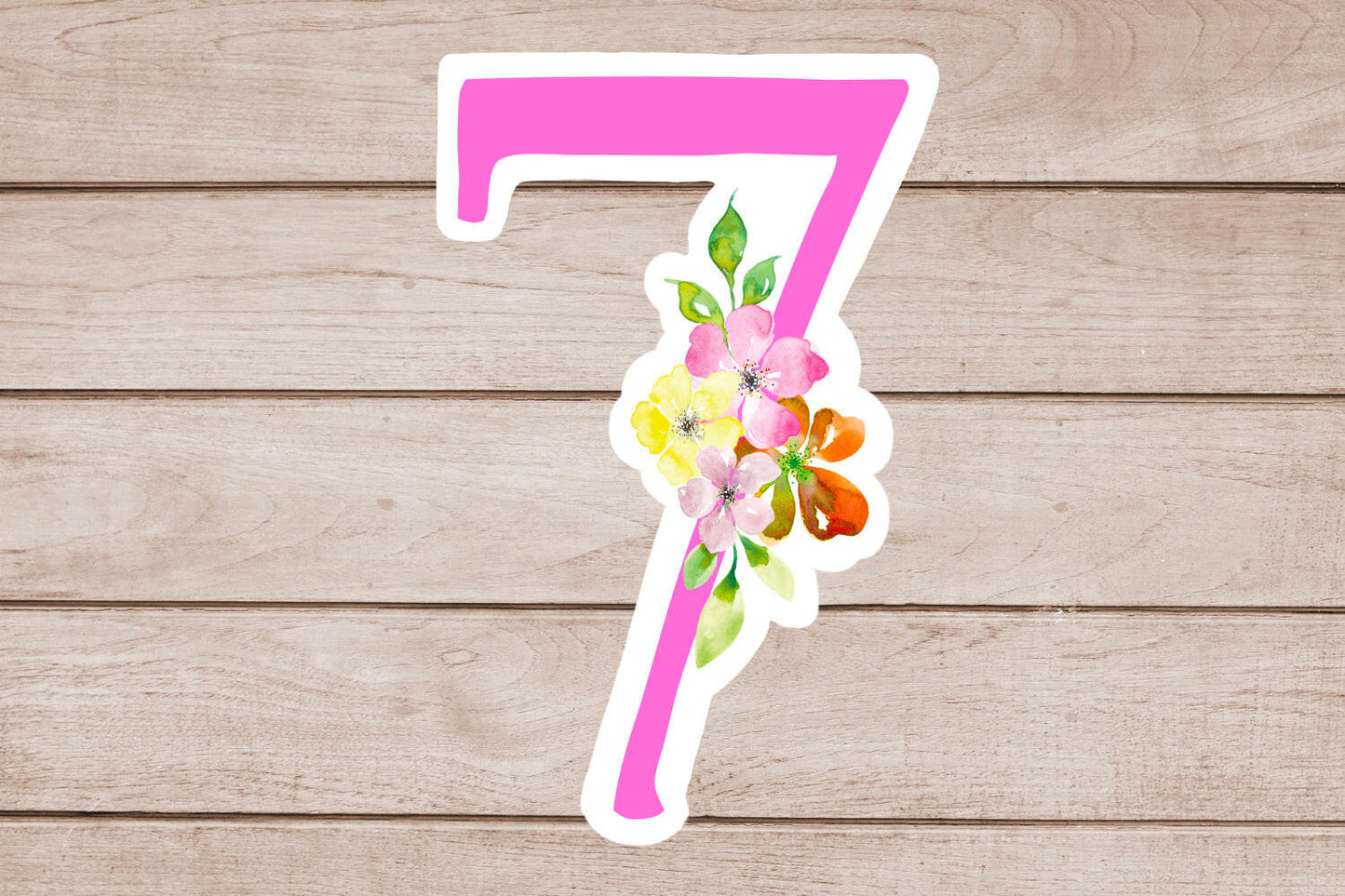 Number Stickers Pink Floral Numbers from 0 - 9 Printable