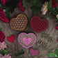 Heart Shaped Valentines Chocolate Boxes with bottom statements / affirmations. 4 designs