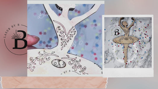 Elegant Ballerina Cake Topper Laser File - Adjustable Age, Timeless Design