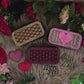 String Heart Valentines Chocolate Boxes with bottom statements / affirmations. 4 designs