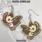 Bat Earring SVG Bundle, Bat Earring SVG, 4 Bat Earring Files, Halloween Earring SVG Set, Halloween Earring File, Halloween Earring File