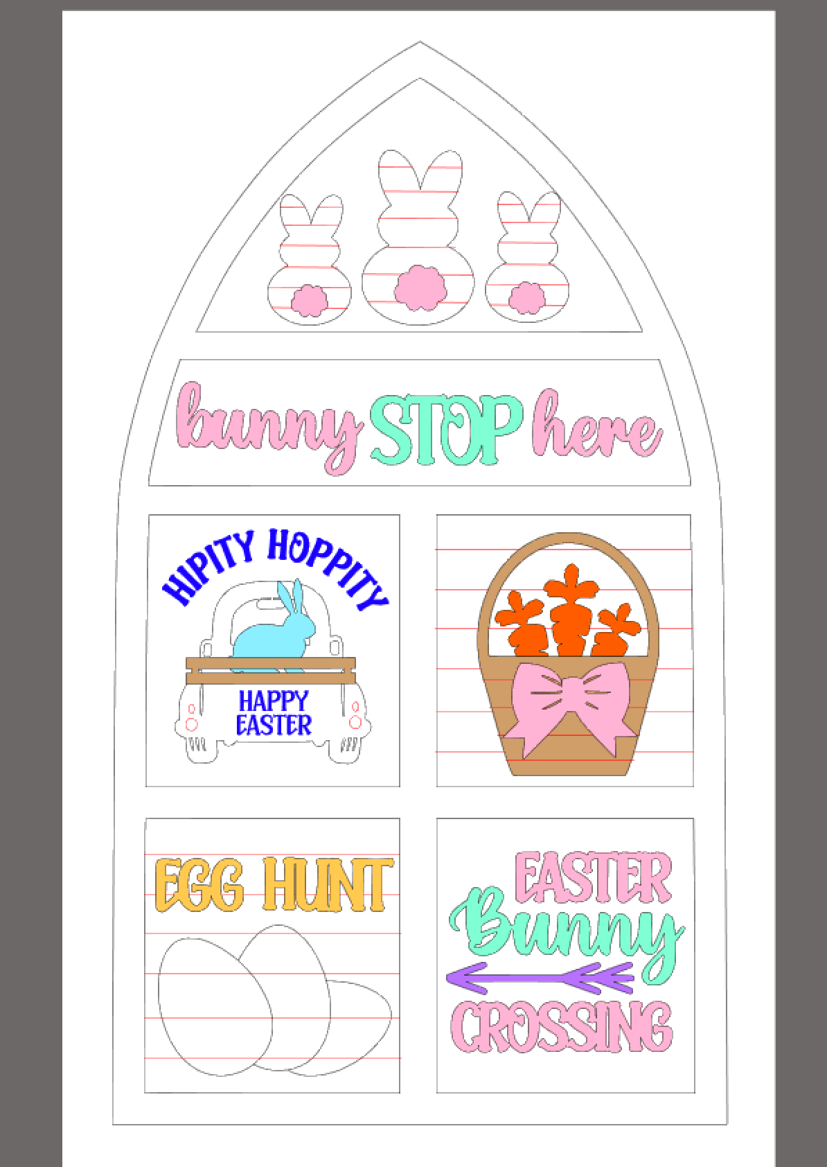 Interchangeable Easter Sign
