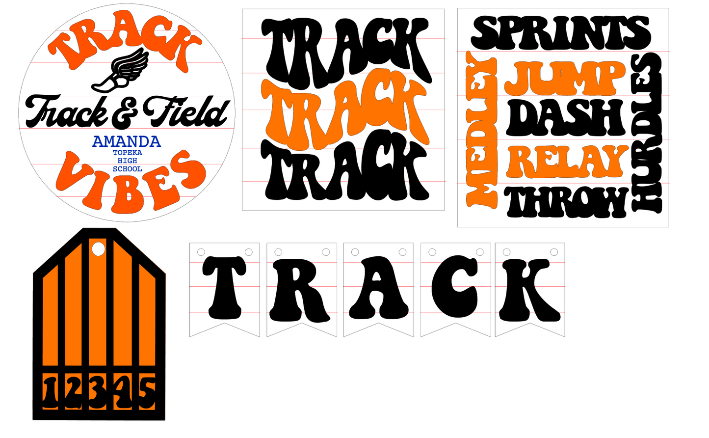 Track Tiered Tray Shelf Sitters