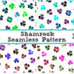 Seamless Pattern Tiles Colorful Shamrocks 12x12 Tileable