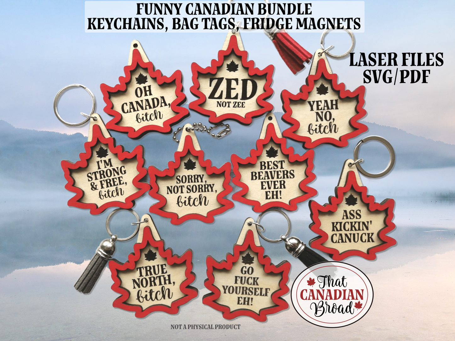 Inappropriate Canadian Themed Keychains