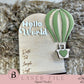 Hot Air Balloon 'Hello World' NFC Sign – Personalized Engraving & Memory Storage Keepsake