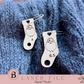 Knitting Stitch Marker Set - Sock-Shaped with Sheep & Star Designs | Includes Needle Marker (US & MM Sizes) | Laser Cut File