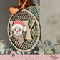 Joy Snowman Ornament -  Honeycomb Pattern with easy Score & Engrave Options