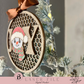 Joy Snowman Ornament -  Honeycomb Pattern with easy Score & Engrave Options