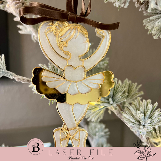 Nutcracker & Ballerina Ornament Bundle | Laser Cut Files for Wood, Acrylic, and Other Materials