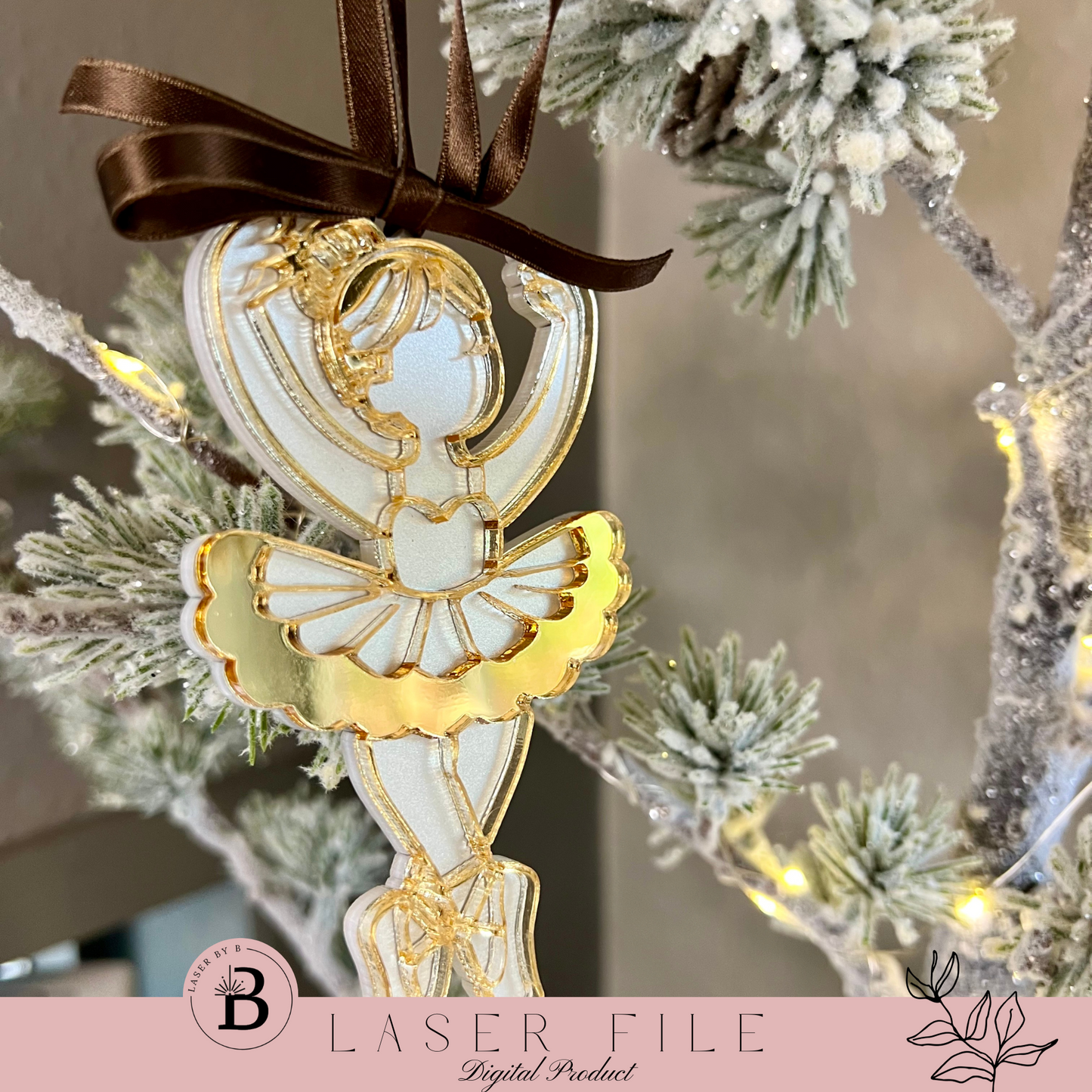 Elegant Ballerina Ornament | Laser Cut File