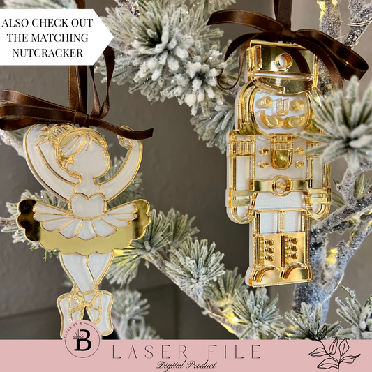 Elegant Ballerina Ornament | Laser Cut File