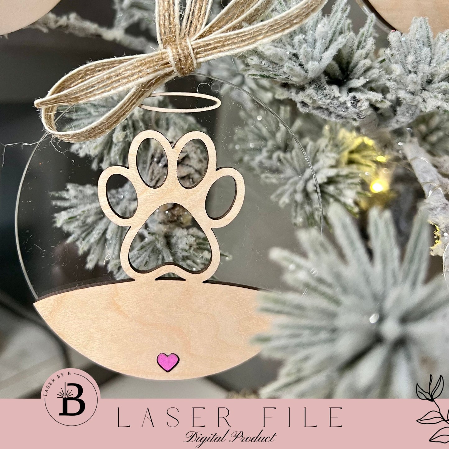 Cat Paw Memorial Keepsake Ornament – Personalize with Voice, Video, or Photos