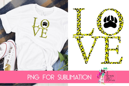 Sublimation for Dog Lover in Yellow Cheetah Pattern