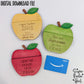 Teacher Apple Gift Card Holder SVG File, School Teacher Appreciation Gift, Digital Laser Cut File, xTool Glowforge files, Funny Gifts Money Giftcard Staff