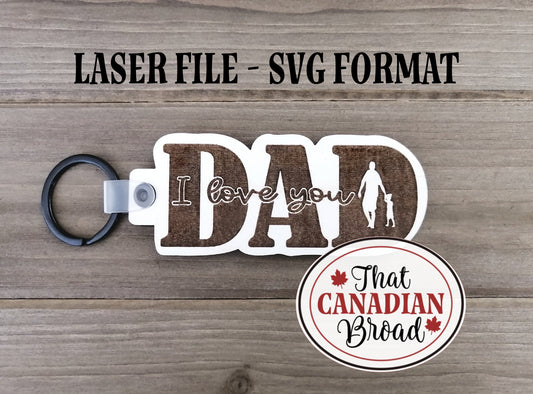 Keychain for Dad, laser file, svg file