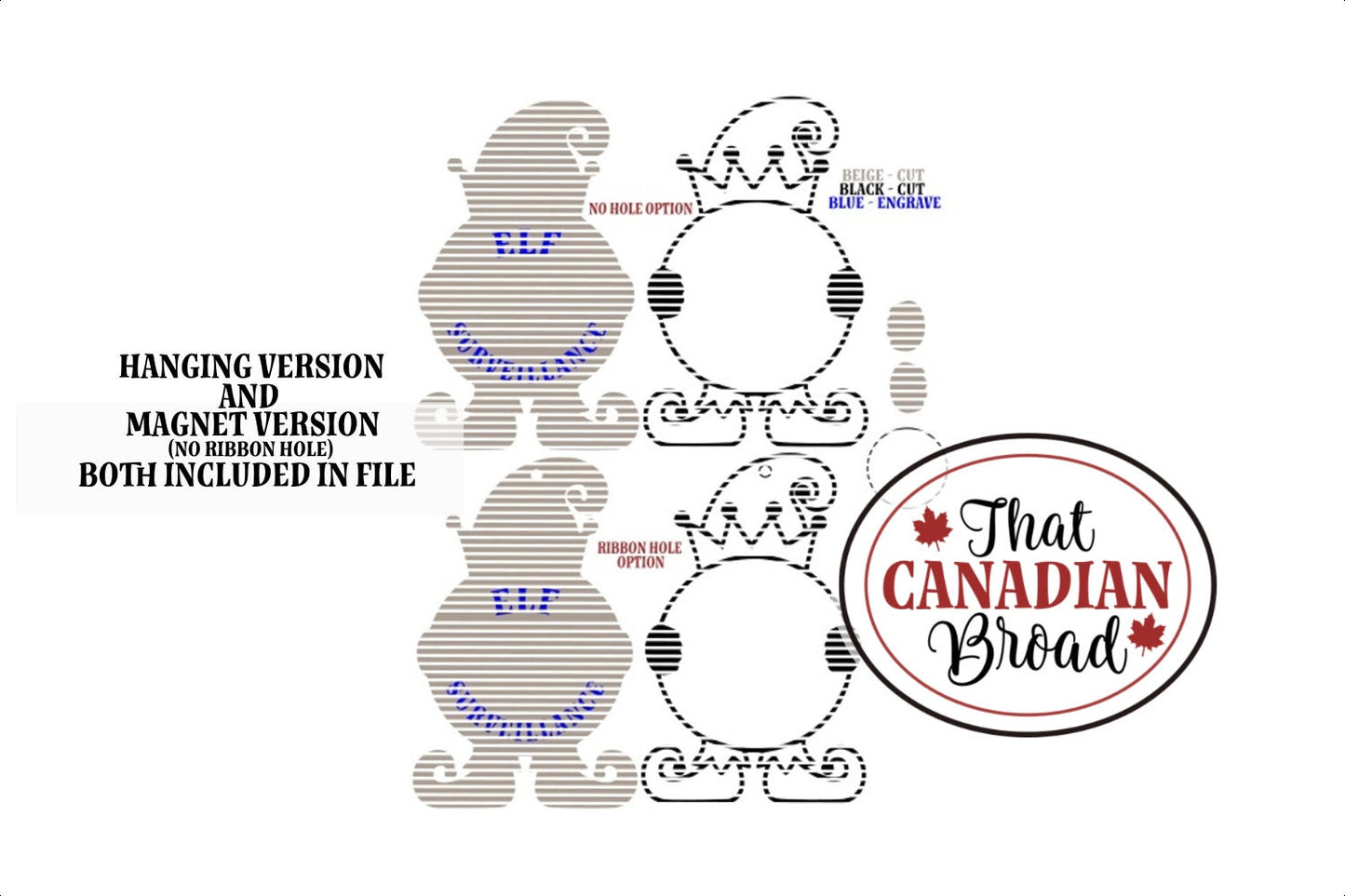 Elf Surveillance Ornament, laser svg file only