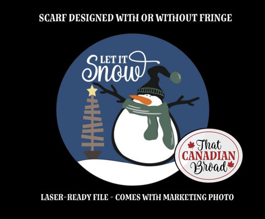 Let It Snow sign, SVG & PDF files, for laser cutters, digital file, marketing photo included