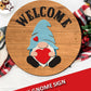 Gnome Welcome sign SVG Valentine's day Gnome door hanger SVG Gnome svg Valentine svg Valentine door hanger Glowforge SVG Laser cut file
