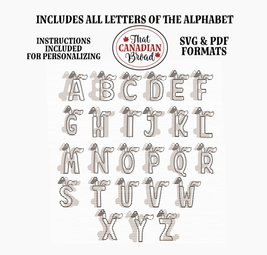 Easter Alphabet Tags A to Z, Personalized Tags, laser cut file, svg & pdf formats, digital file