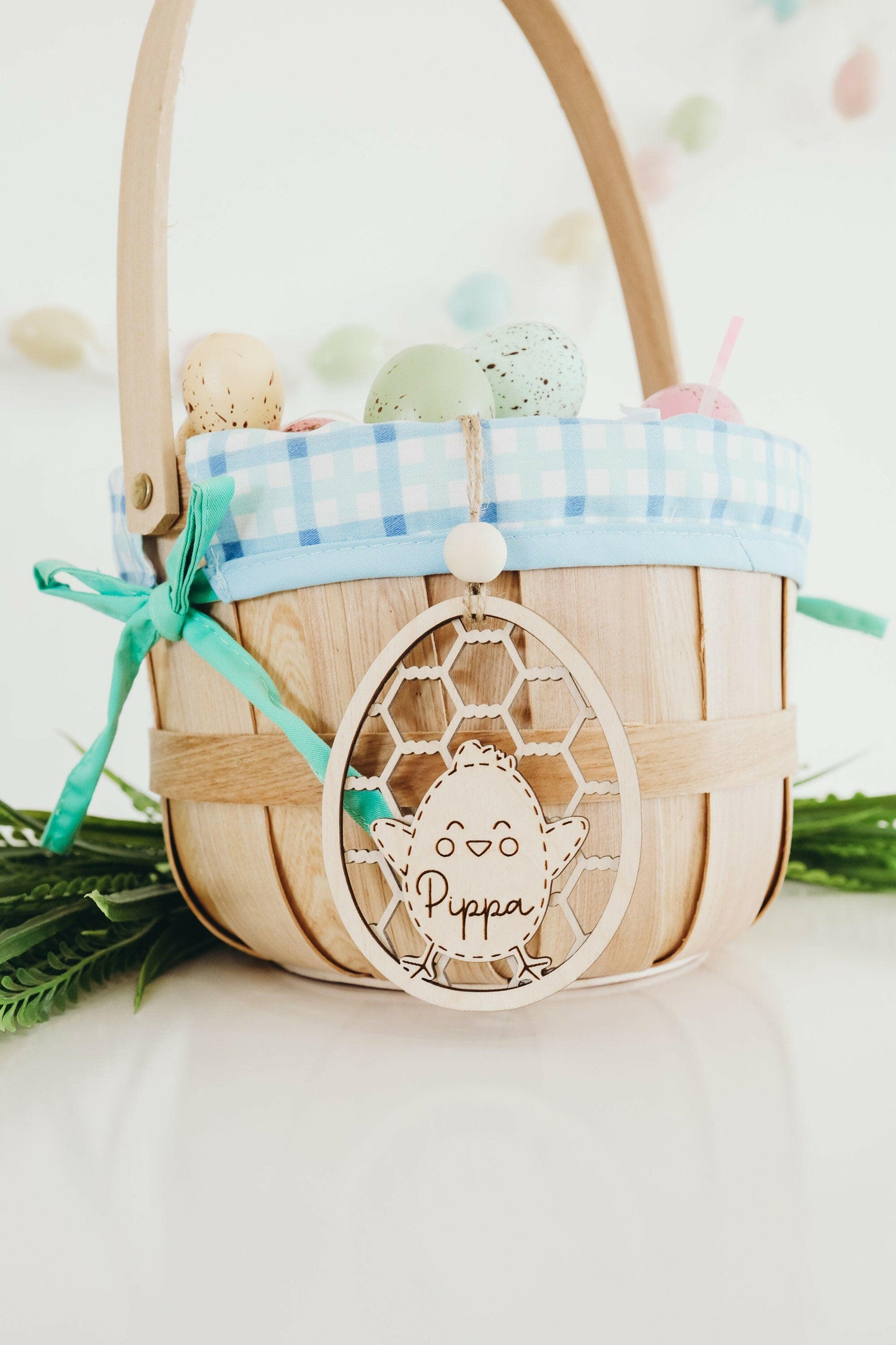 Laser Cut File | Easter Basket Tags SVG | Easter Name Tags SVG | Easter Basket Chick Name Tags | Chicken Wire Easter Name Tags | Boho Easter