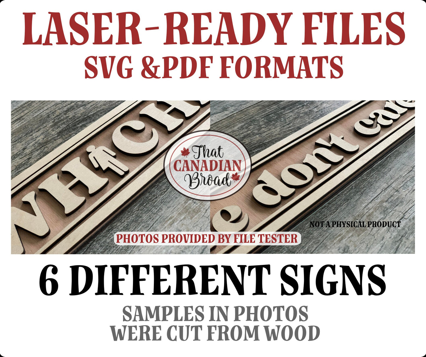 GENDER NEUTRAL SIGNS, 6 designs in total, laser files, digital files, glowforge, laser