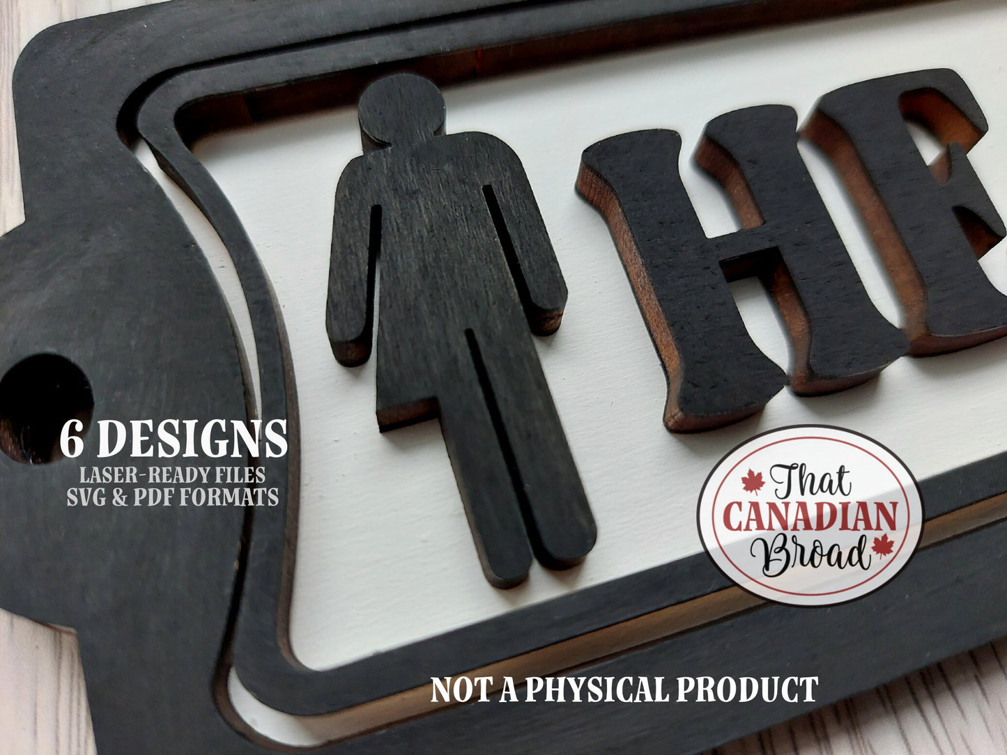 GENDER NEUTRAL SIGNS, 6 designs in total, laser files, digital files, glowforge, laser