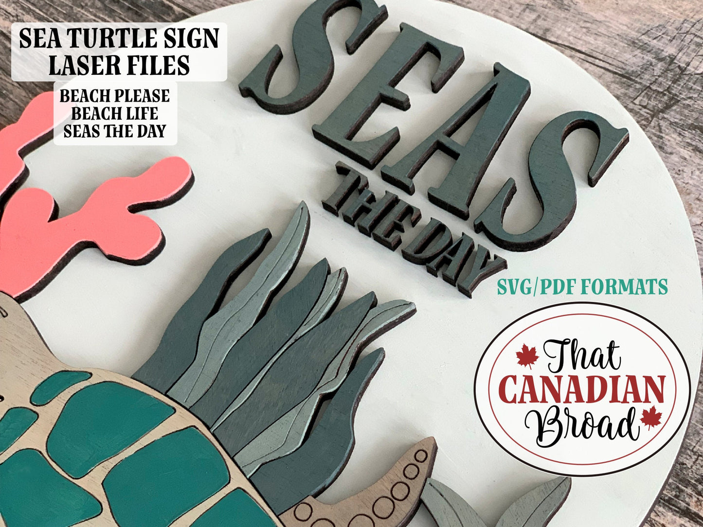 Sea Turtle Laser Cut Sign Set, 3 versions, laser files, digital files, glowforge, laser, SVG, PDF