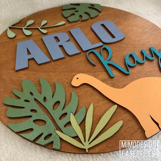 Dinosaur Name / Nursery Sign / Door Hanger