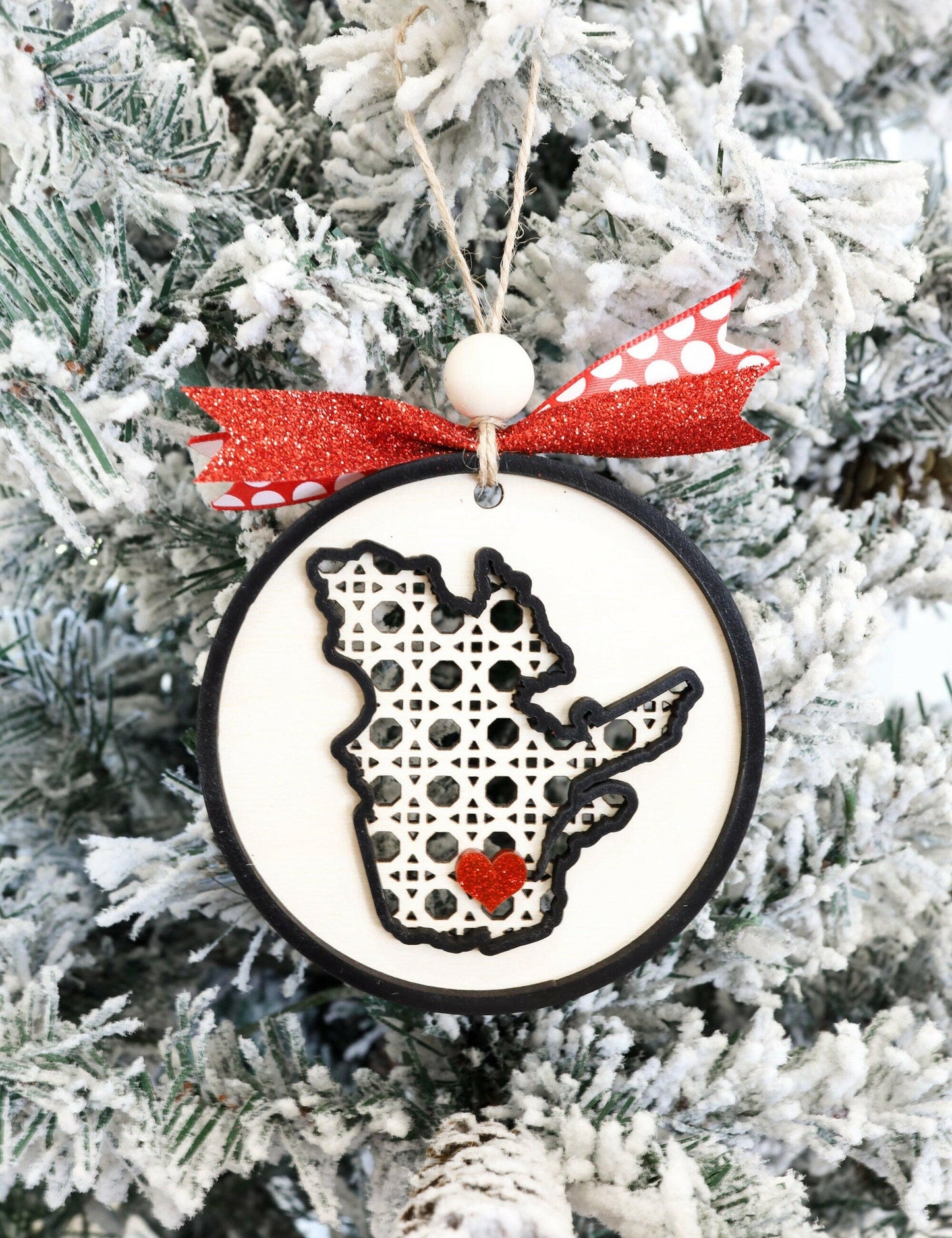 Canadian Province Rattan Christmas Ornaments Laser Cut Digital File | 10 Provinces With Hearts | Canada Christmas Ornaments SVG | Glowforge