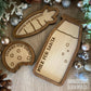 3pcs Santa Treat Tray Dishes for milk, cookies, carrots, scored or engraved design