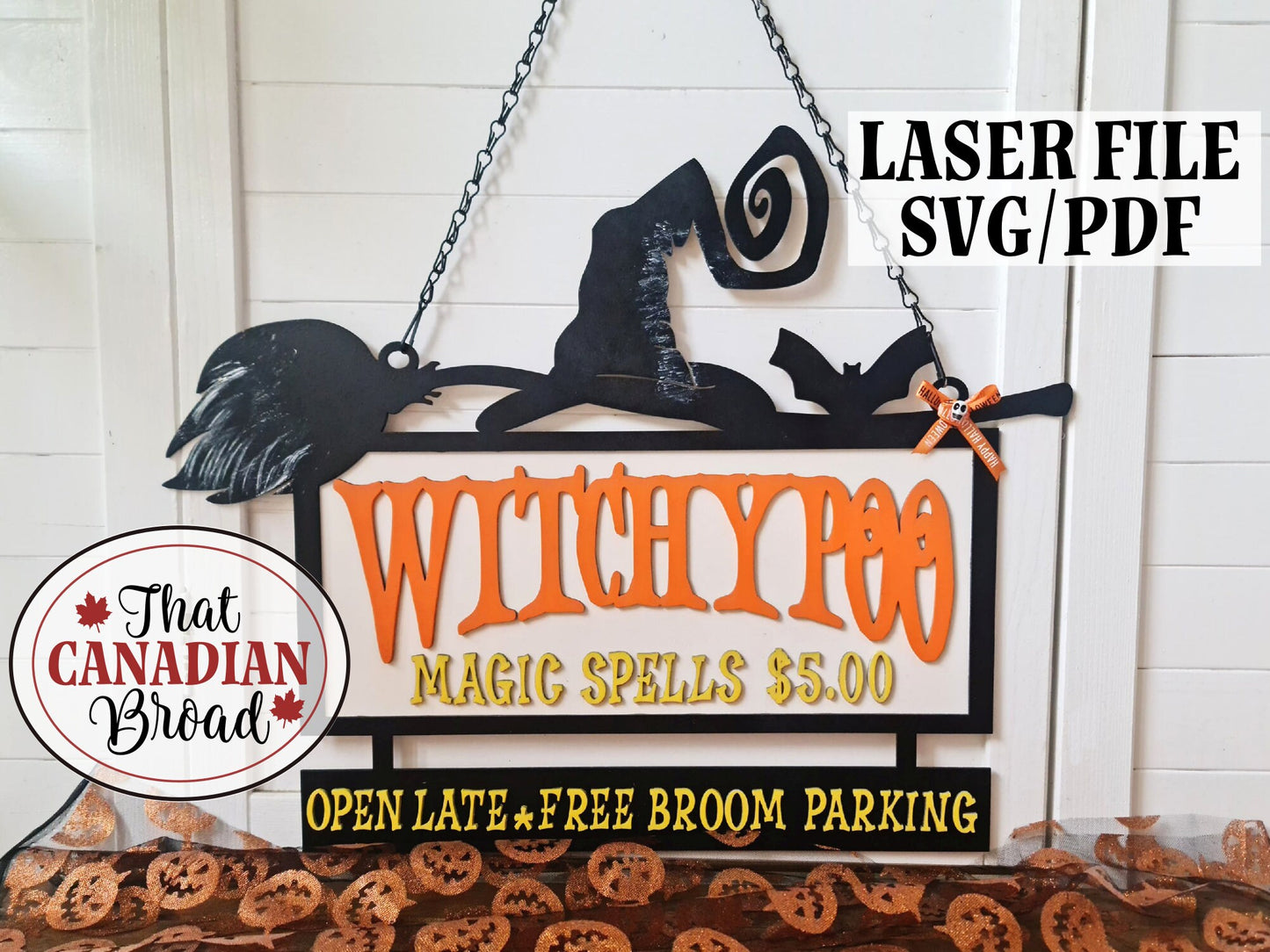 Halloween Sign with 21 wording options, Witch Sign BIG Bundle, Brewery sign, laser files, svg & pdf formats, digital file only