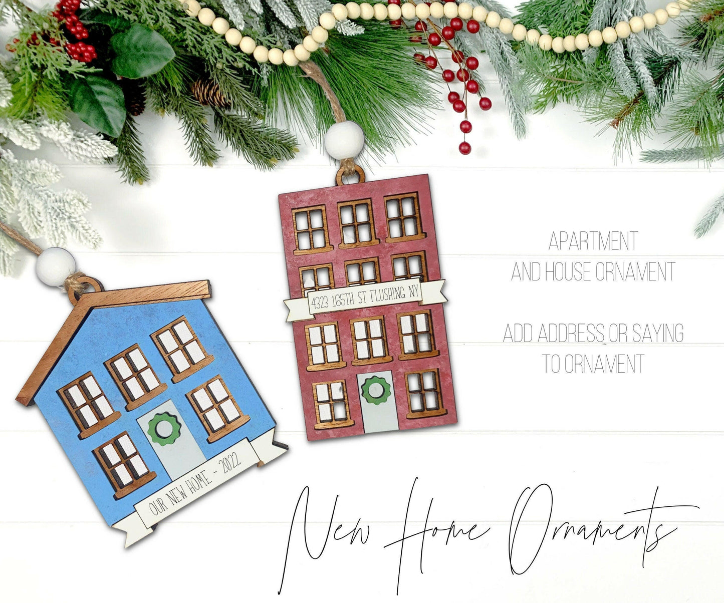 New Home Christmas Ornament SVG, Apartment Christmas Ornament Svg, Condo Christmas Ornament SVG, Our new Home Svg, Laser File New Home