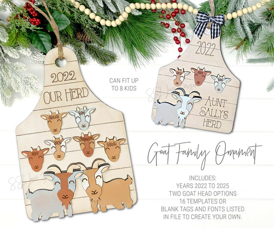 Goat Christmas Ornament SVG, Goat Ornament SVG, Donkey Christmas Ornament, Farmhouse Ornament, Christmas Ornament Svg, Goat SVG