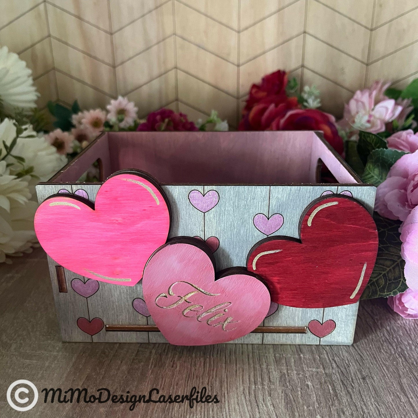 Hearts Mini Gift Box / Crate