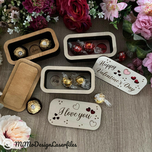 Statement 3 pcs Chocolate Candy Box with multiple options for making