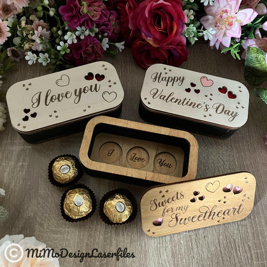 Statement 3 pcs Chocolate Candy Box with multiple options for making